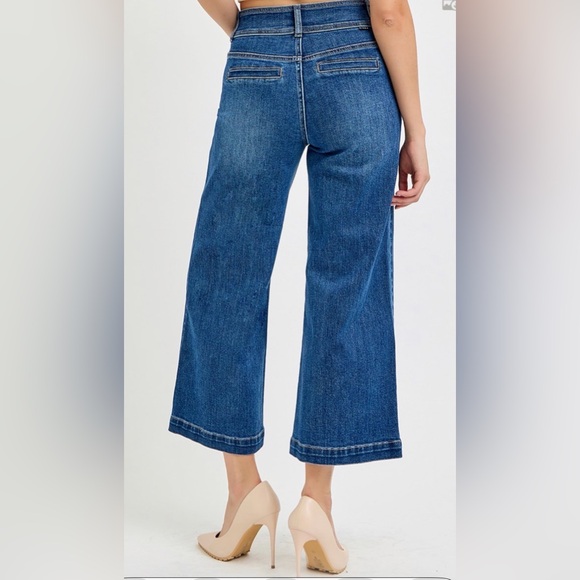 Stylish Indigo Wide Leg Women's Jeans NWT - Picture 5 of 6